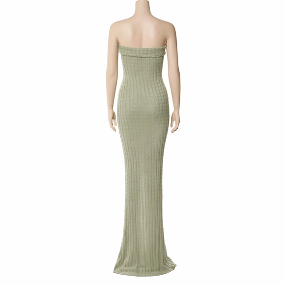 Aya Muse Strapless Sage Long Dress - Picture 6 of 8